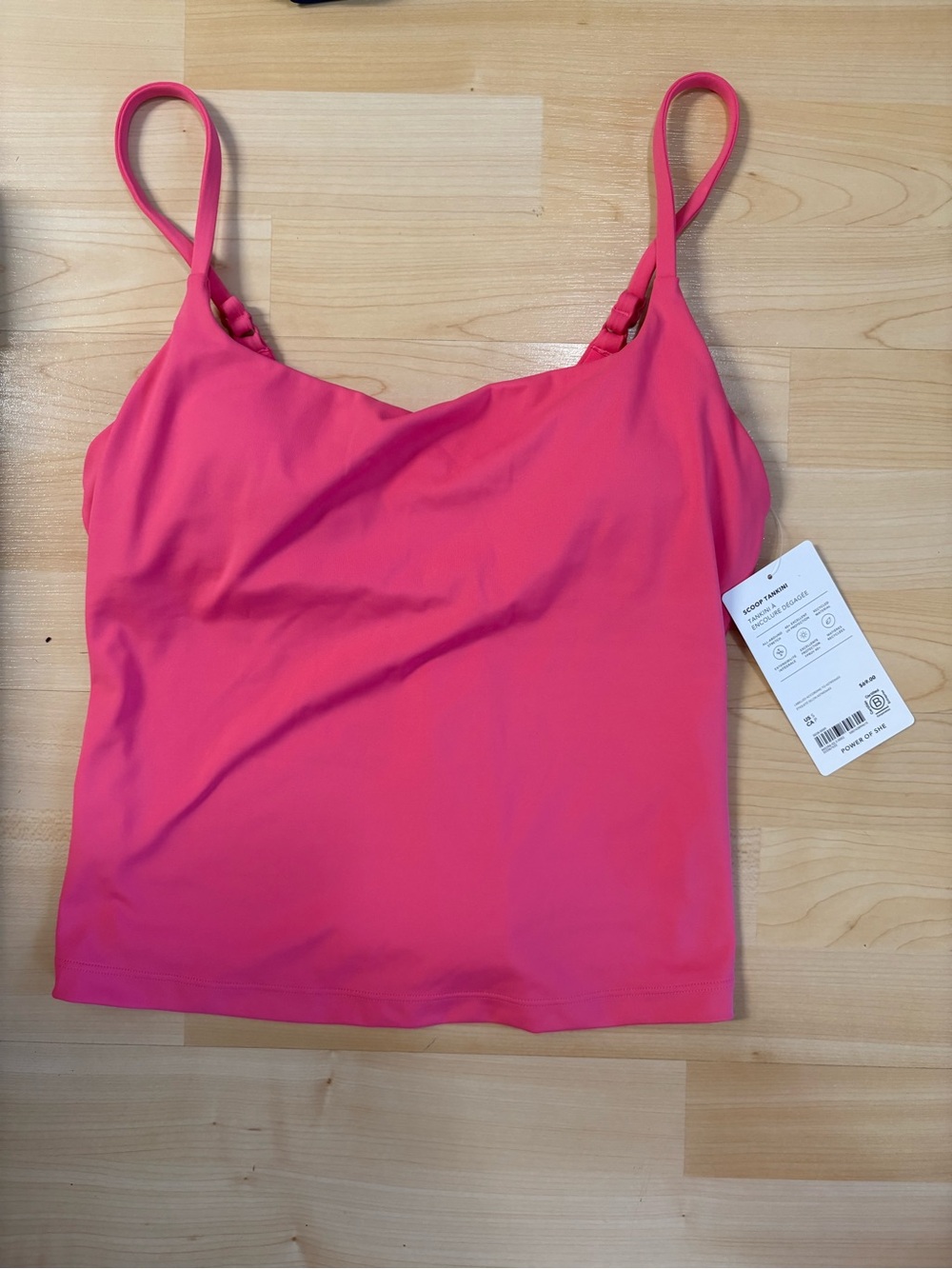 Athleta Scoop Tankini in Cerise